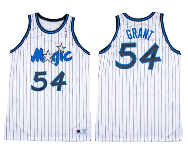 Men's Orlando Magic #54 Horace Grant White 1994-95 Home Stitched Jersey Men's Orlando Magic #54 Horace Grant White 1994-95 Home Stitched Jersey